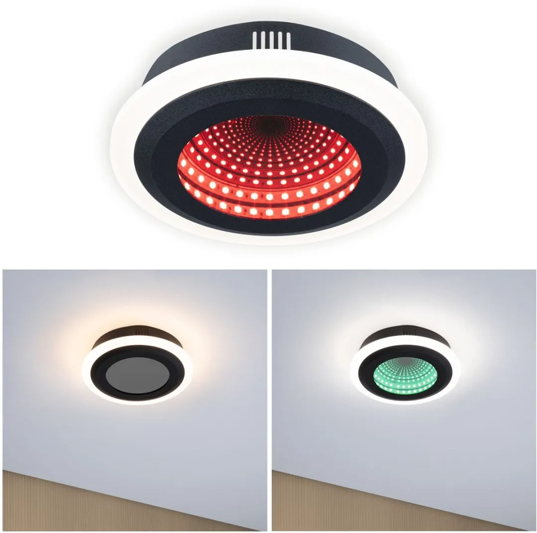 Paulmann Spaceglow Two Wandlamp RGB+ 1200lm - Zwart mat