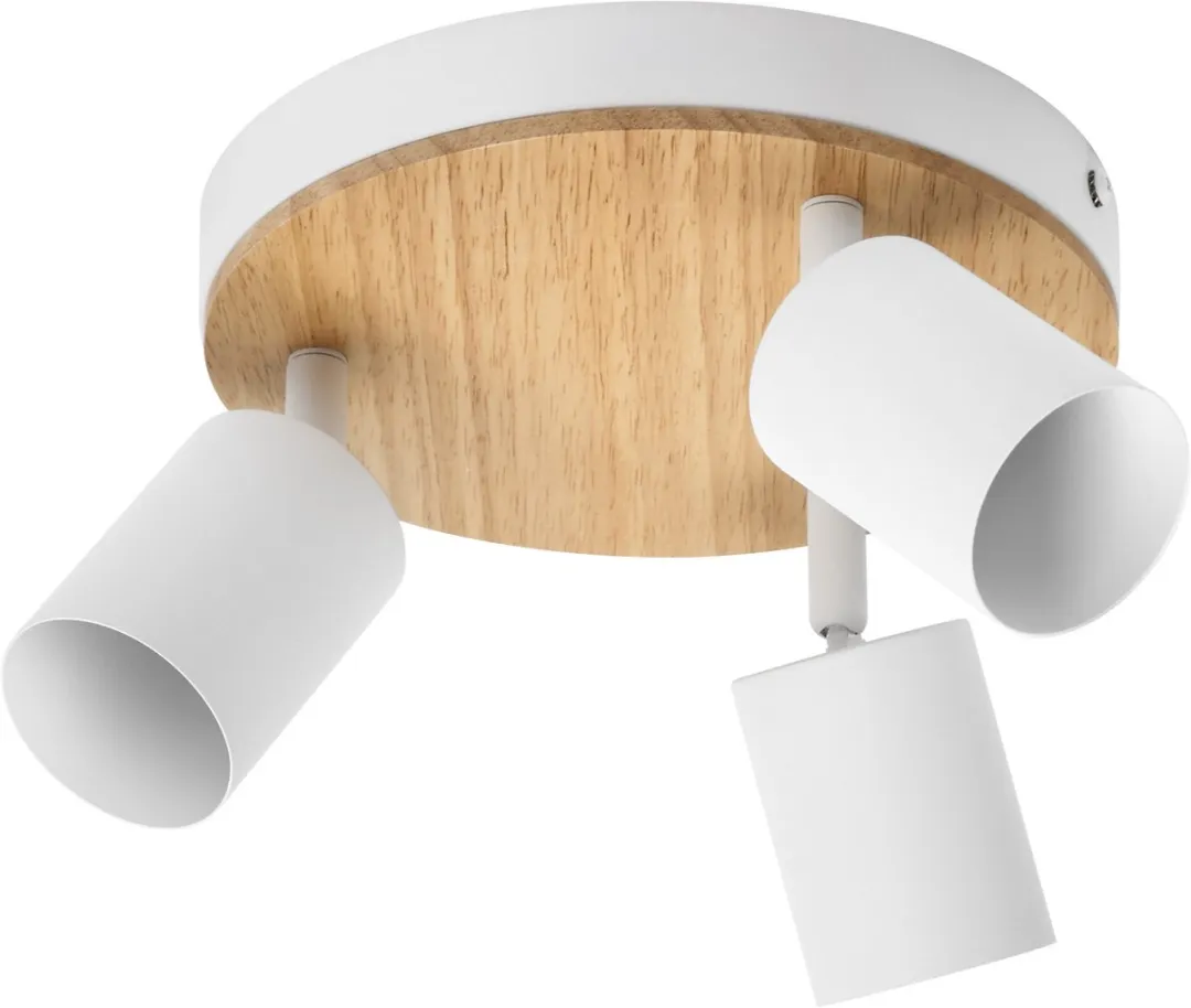 Osram LED Spot Wood Line Plaat 200mm - 3xGU10 Wit/Hout