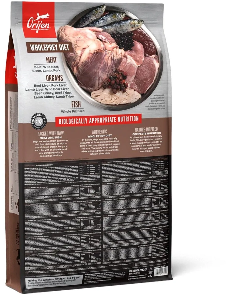 Orijen Whole Prey Regional Red Dog Hondenvoer 11.4kg