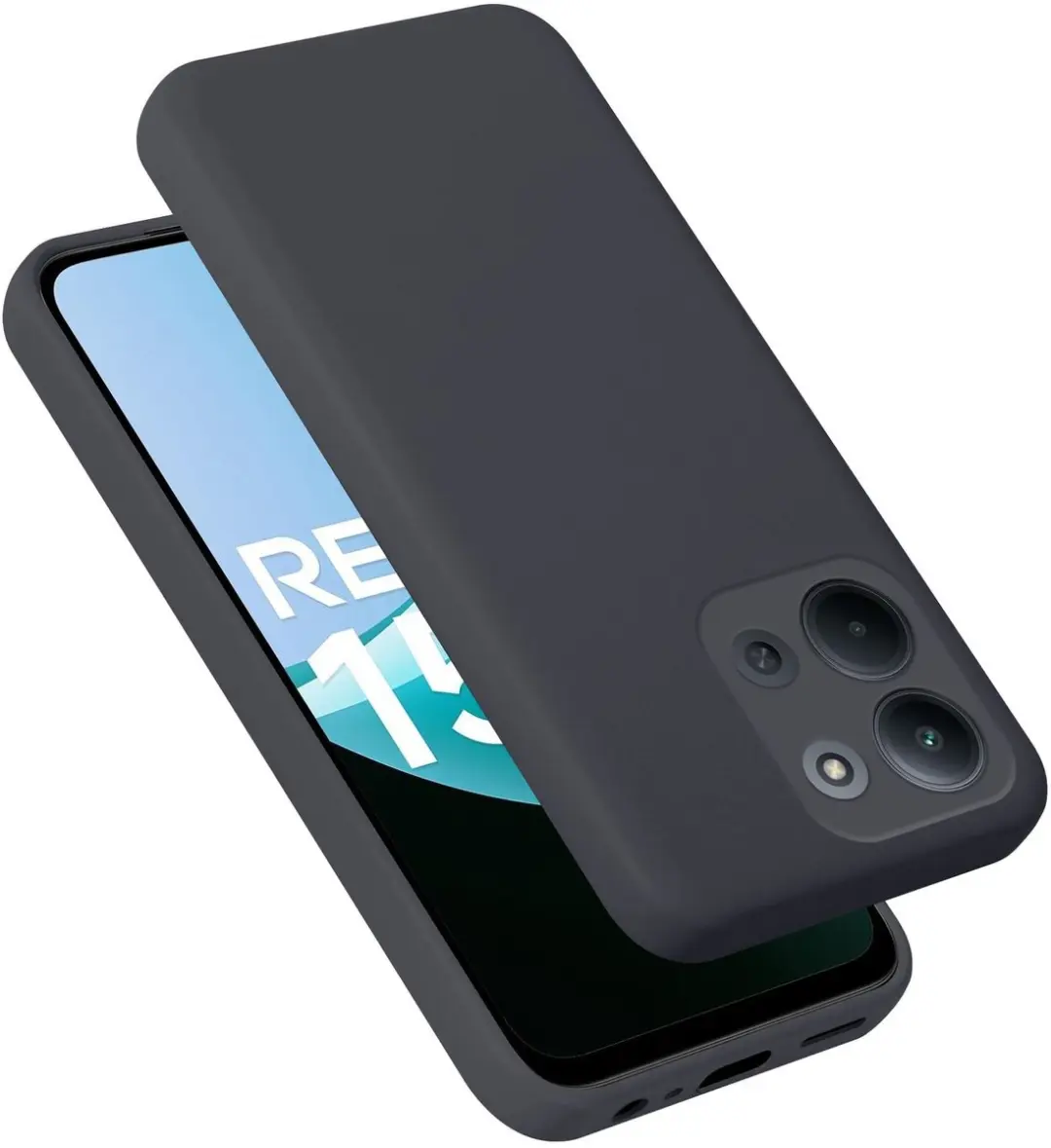 Cadorabo Hoesje geschikt voor Xiaomi Redmi 15C Case in Liquid Zwart Beschermhoes