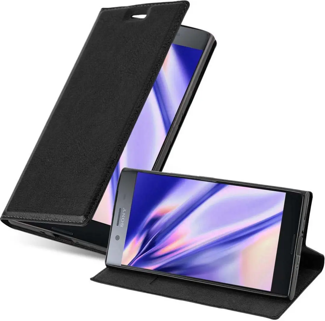 Cadorabo Hoesje geschikt voor Sony Xperia XZ1 COMPACT in ZWARTE NACHT