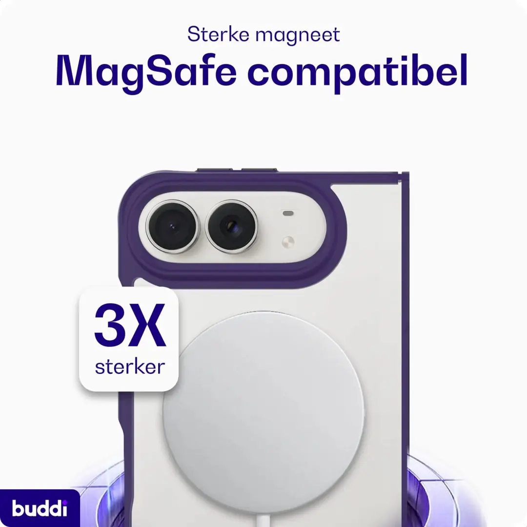 Buddi Hybrid Hoesje iPhone Duo - MagSafe - Paars - afbeelding 4 van 6