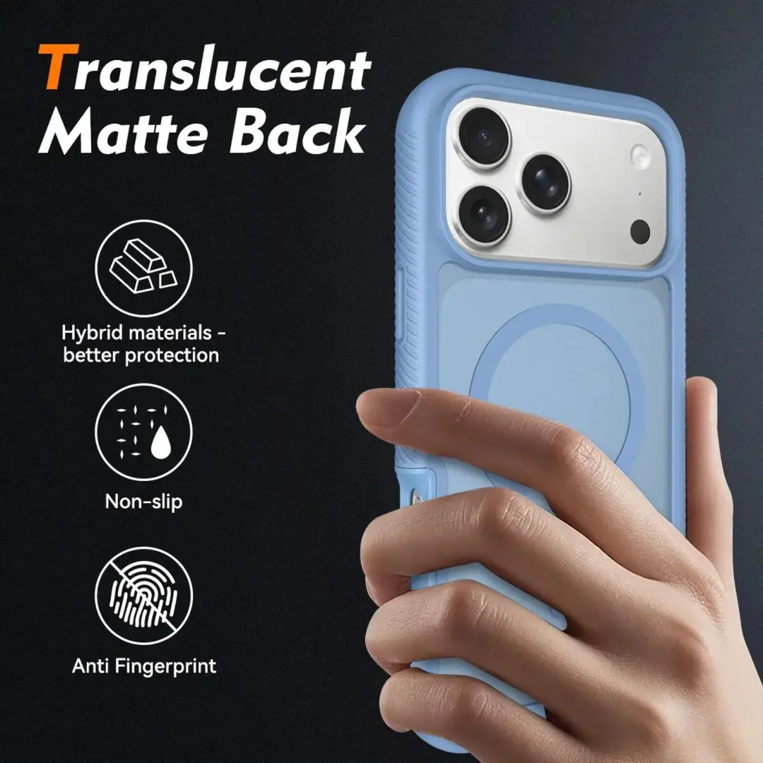 Hoesje iPhone 18 Pro Max - MagSafe - Matte Licht Blauw - afbeelding 5 van 6