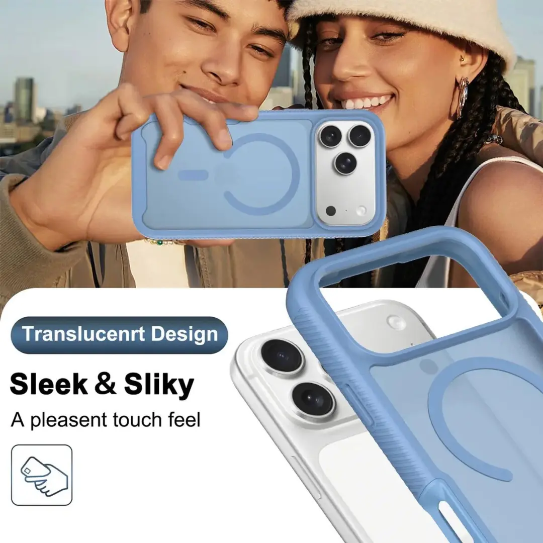 Hoesje iPhone 18 Pro Max - MagSafe - Matte Licht Blauw - afbeelding 4 van 6