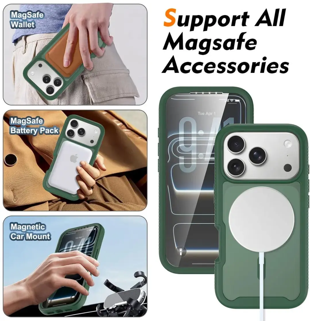 Hoesje iPhone 18 Pro met MagSafe - Matte Groen - afbeelding 6 van 6