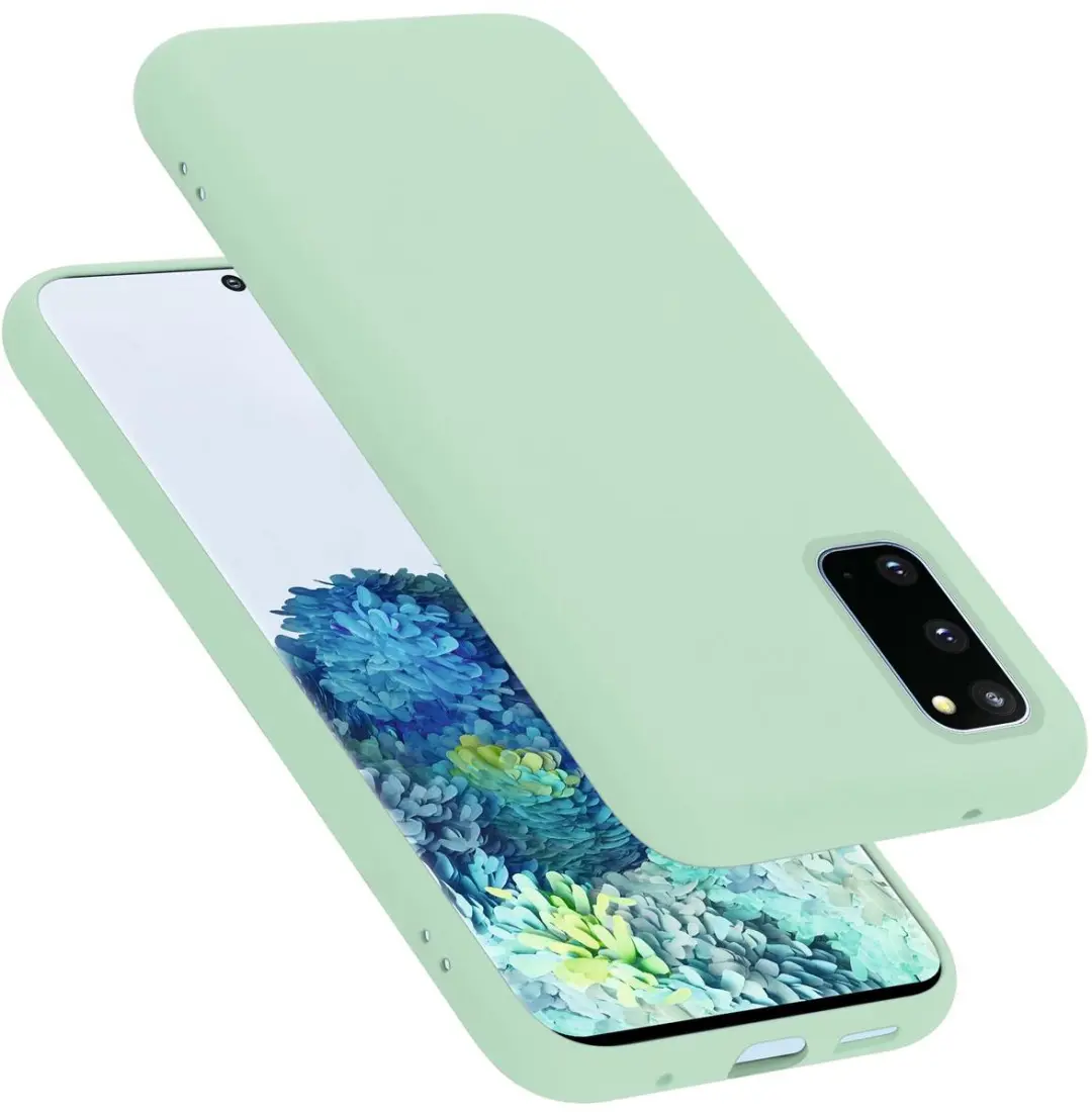 Cadorabo Hoesje geschikt voor Samsung Galaxy S20 in LIQUID LICHT GROEN