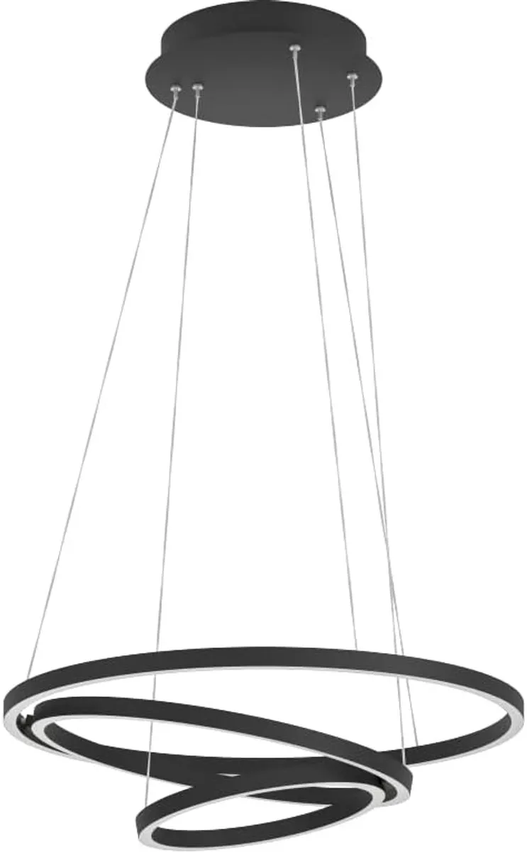 EGLO connect.z Lobinero-Z Smart Hanglamp - Ø58cm - Zwart/Wit - Zigbee