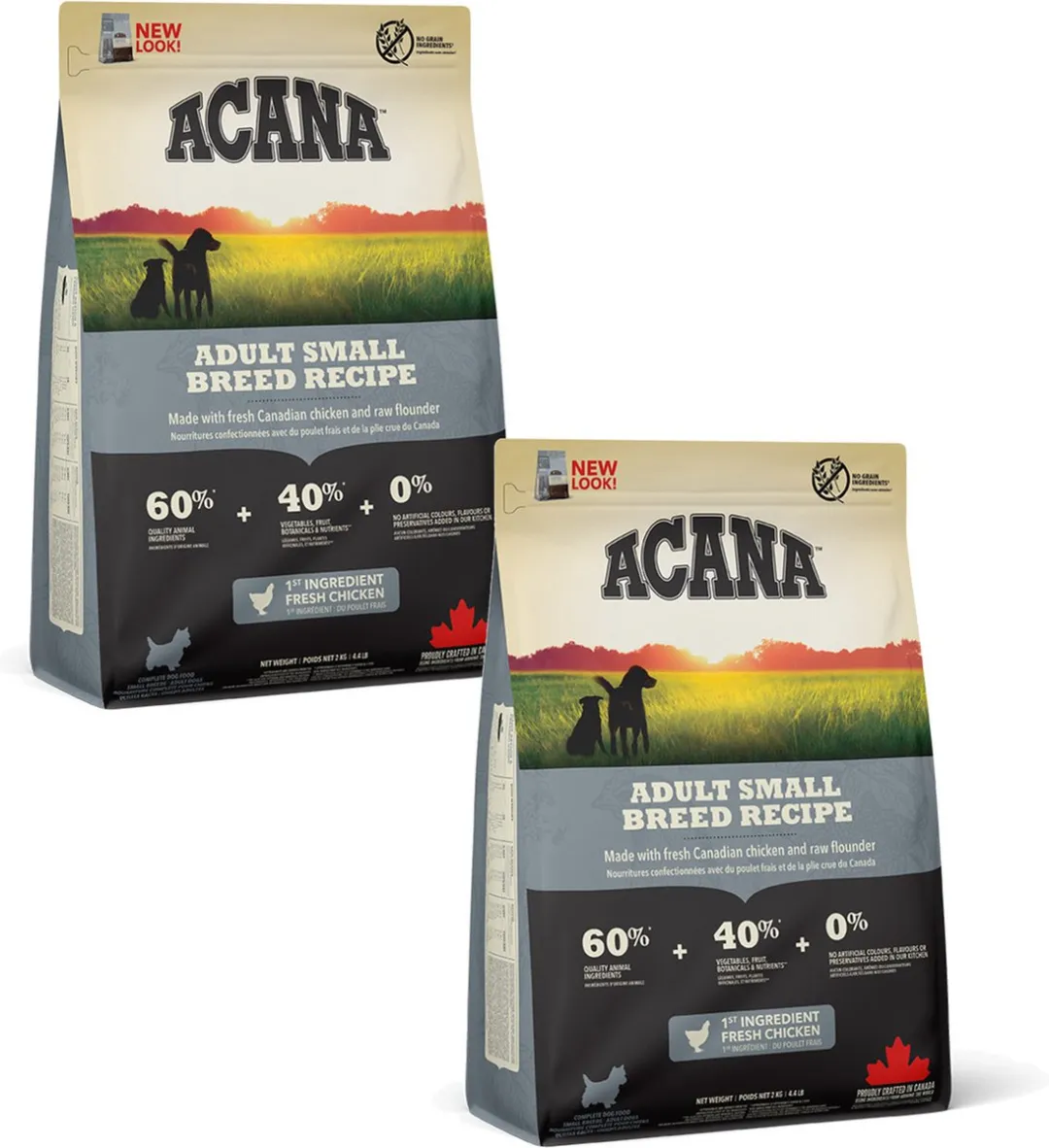 Acana Heritage Adult Small Breed Hondenvoer 2x2kg