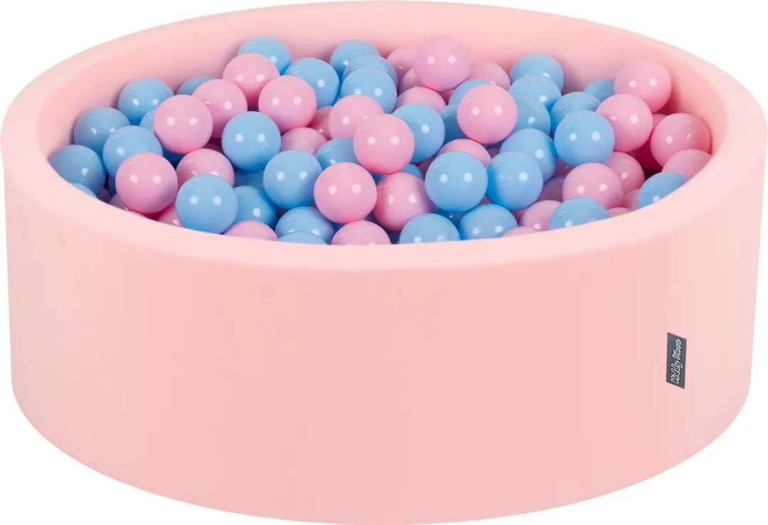 KiddyMoon Ballenbad 497178 - 200 Ballen ∅7cm 90x30cm - Poederroze/Babyblauw