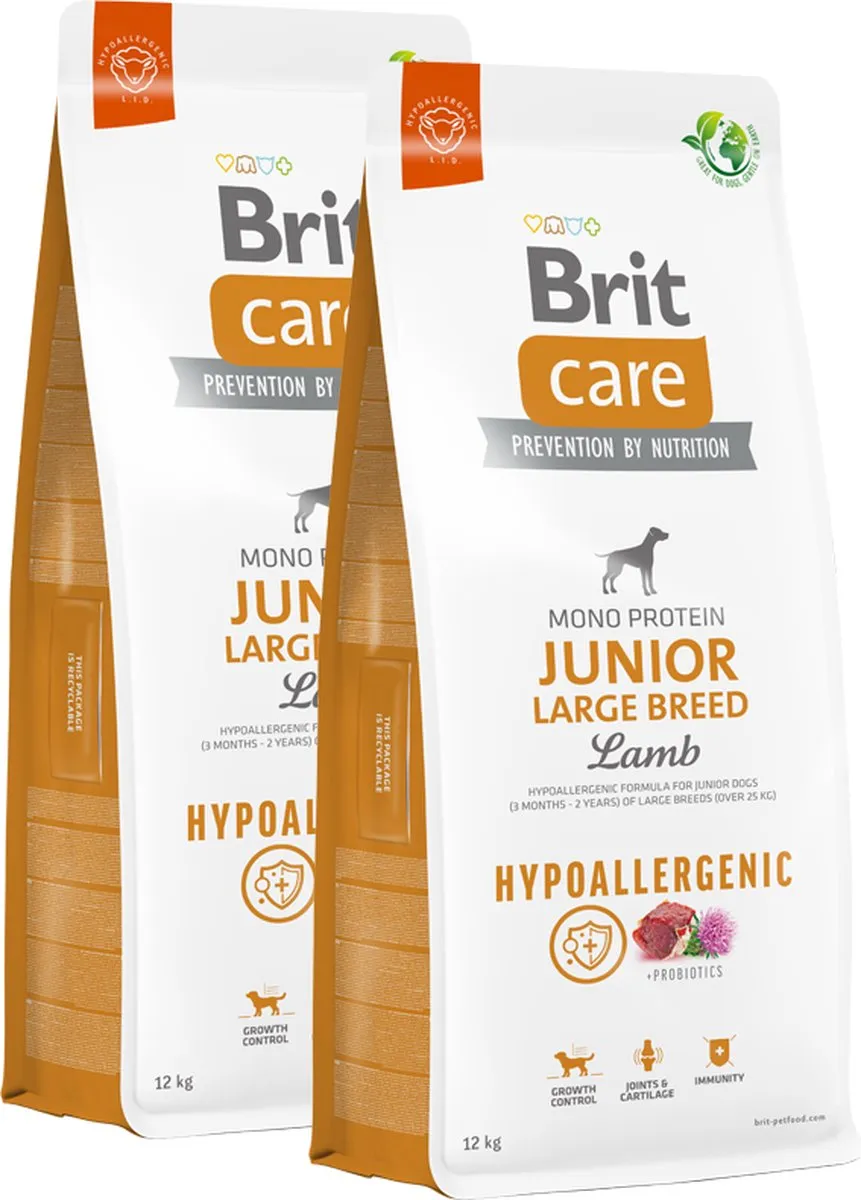 Brit Care Hypoallergeen Junior Large Breed Lam & Rijst