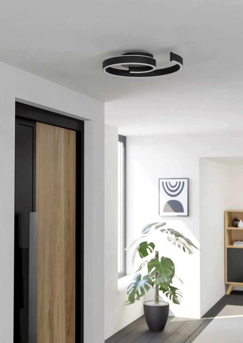EGLO connect.z Andabaia-Z Smart Plafondlamp 39cm - Zwart/Wit - 3545K