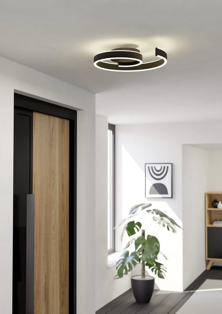 EGLO connect.z Andabaia-Z Smart Plafondlamp 39cm - Zwart/Wit - 3545K