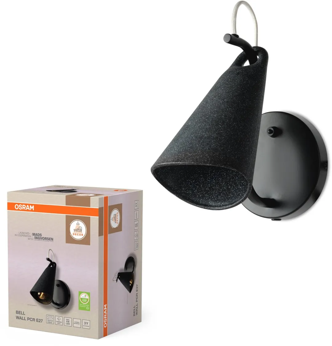 Osram Decor Bell Wandlamp E27 - Zwart