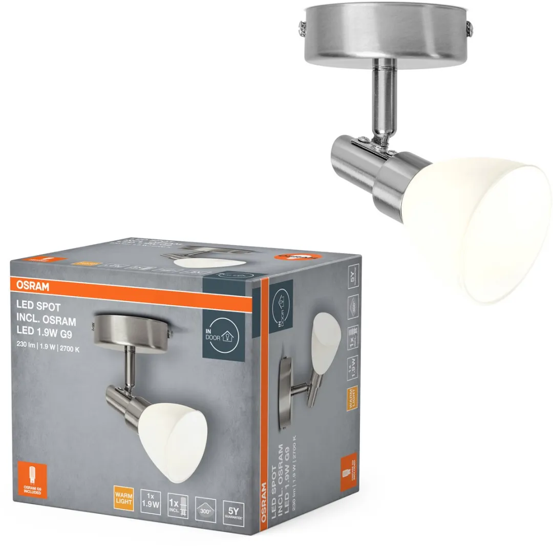 Osram LED Spot G9 1.9W 2700K - Warm wit - Zilver