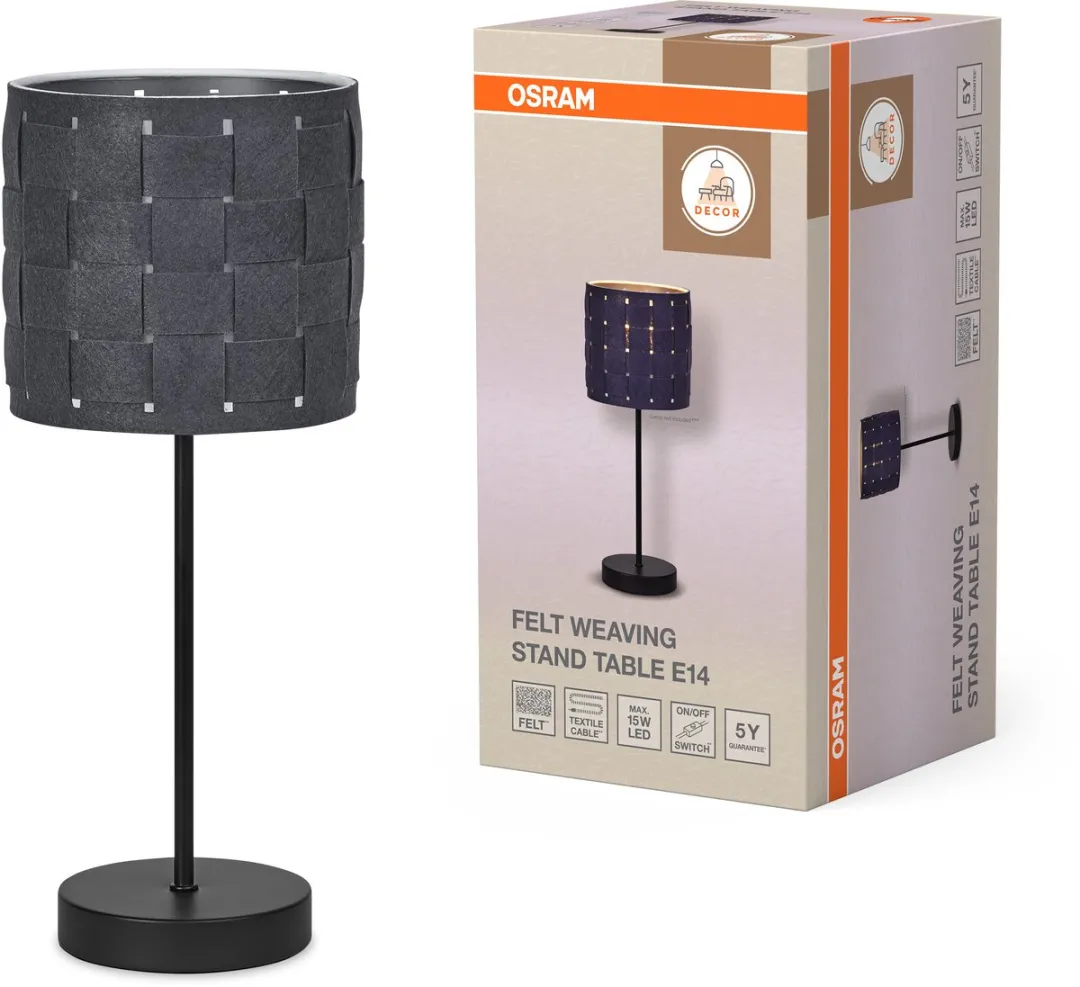 Osram Decor Felt Weaving Stand Tafellamp - Donkergrijs