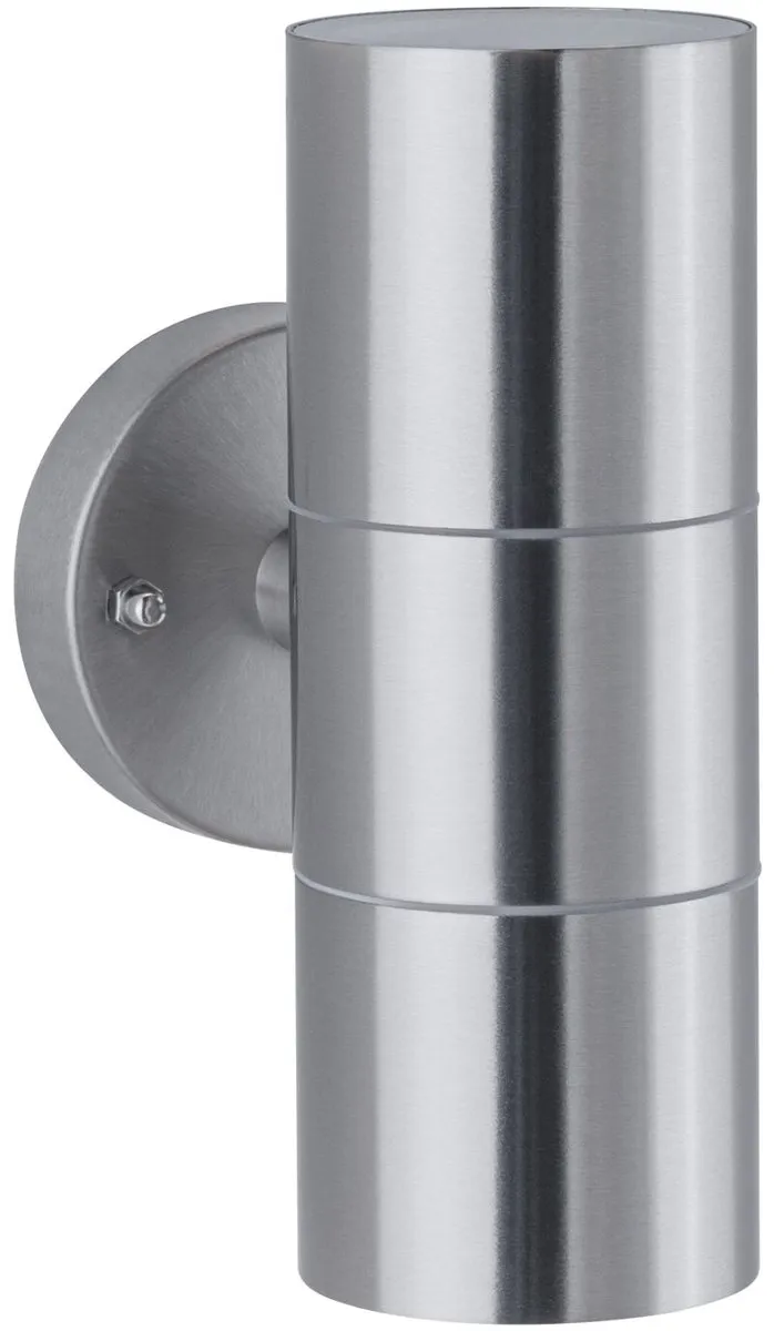 Paulmann Wandlamp Flame IP44 2x3.5W - Edelstaal geborsteld