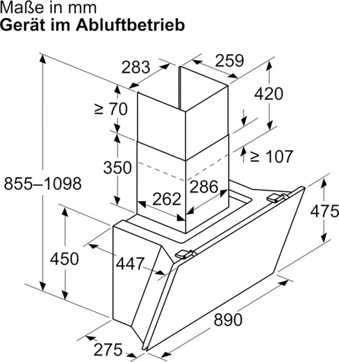 Neff D98IPT2S0 Afzuigkap 90cm - 944 m³/u - Zwart