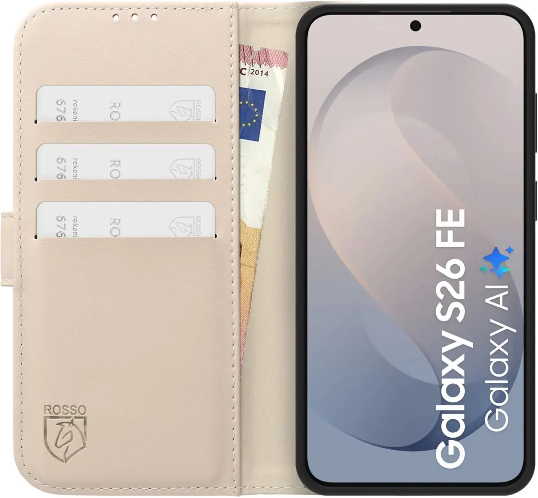 Rosso Element Modern Hoesje Samsung Galaxy S26 FE - Beige - afbeelding 4 van 6