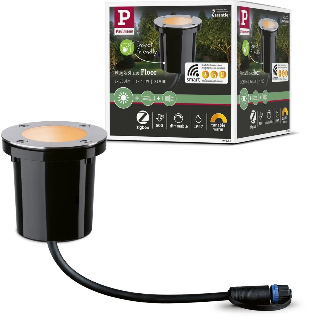 Paulmann Plug & Shine LED Grondinbouwlamp Zigbee 4,6W