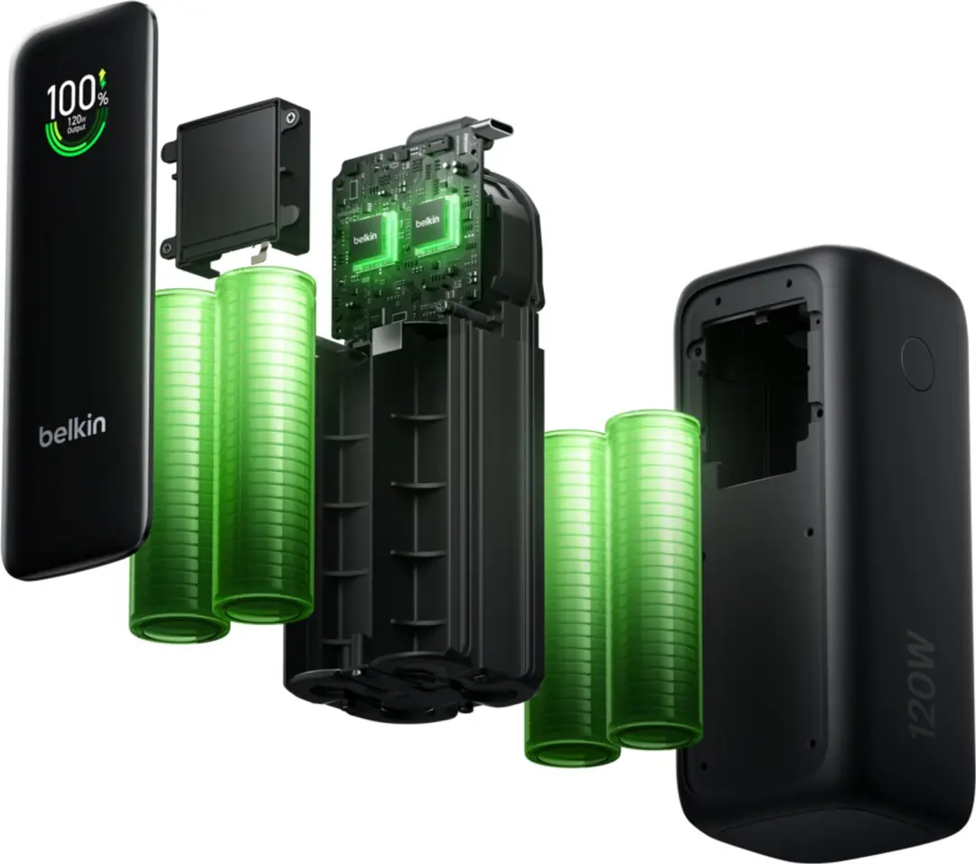Belkin UltraCharge BPB042HQBK Powerbank 120W - Zwart - afbeelding 3 van 6