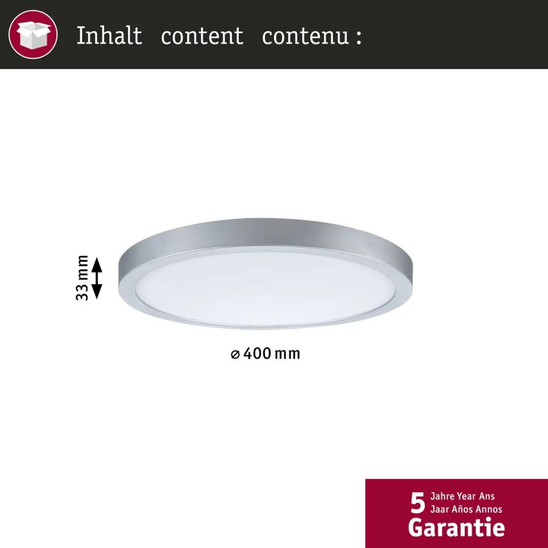 Paulmann LED-paneel Abia 2 White Select 16W 1400lm - Chroom mat