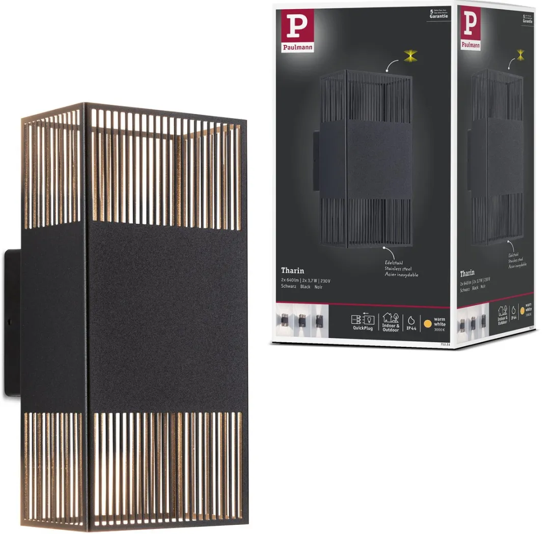 Paulmann LED Wandlamp Tharin IP44 2x3,7W