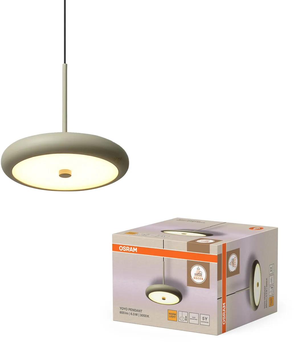 Osram Decor Yoyo LED Hanglamp 6.5W - 390lm Warm Wit - Ø150cm Beige
