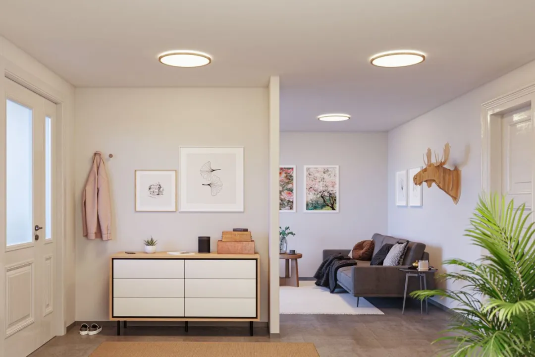 Paulmann Atria Shine LED-paneel 22W 42cm Houtlook - IP44