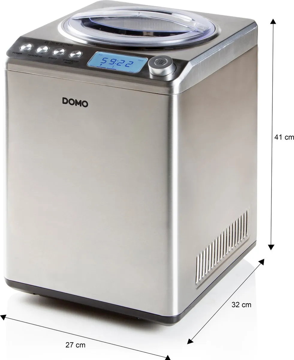 Domo DO9232I IJsmachine - 2,5L - RVS