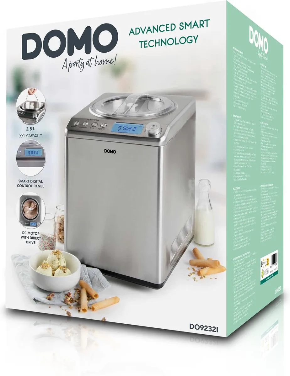 Domo DO9232I IJsmachine - 2,5L - RVS