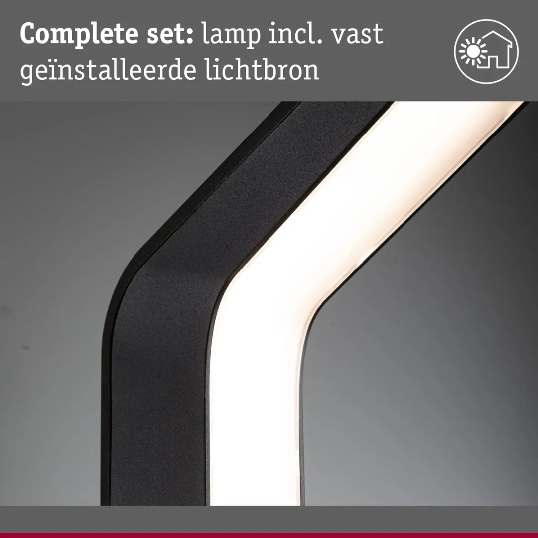 Paulmann LED-bolderlamp Merano Schemergestuurd - 14W 850lm 3000K - Antraciet - afbeelding 6 van 6