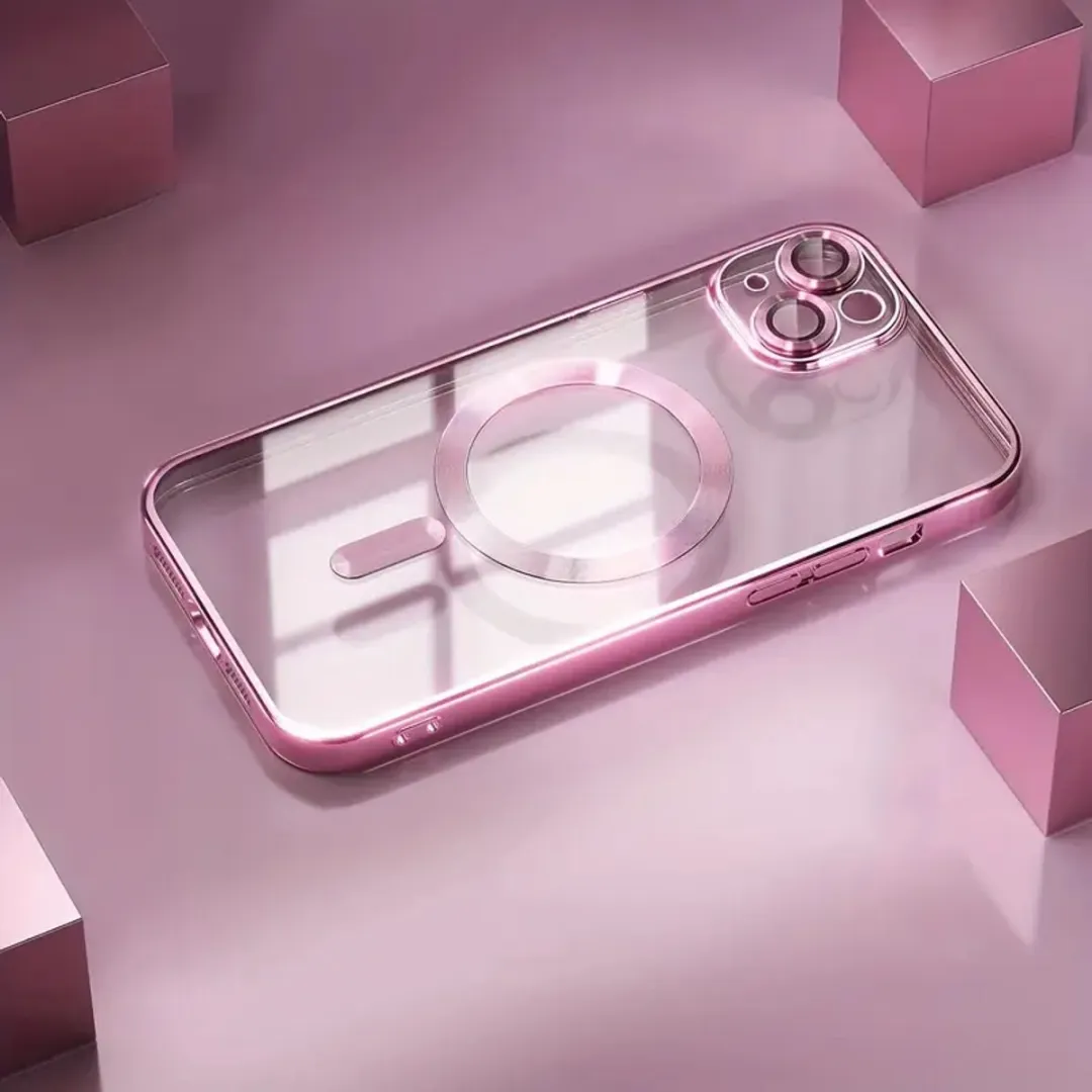 NUVEX iPhone 17 MagSafe Hoesje - Roze Transparant
