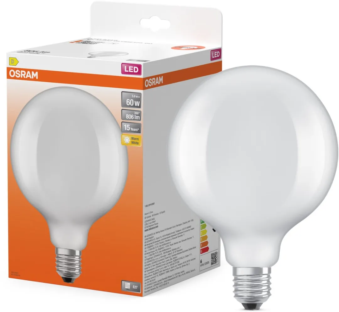 Osram LED Star Globe G125 60 Filament - 5,9W 2700K Mat - 806lm