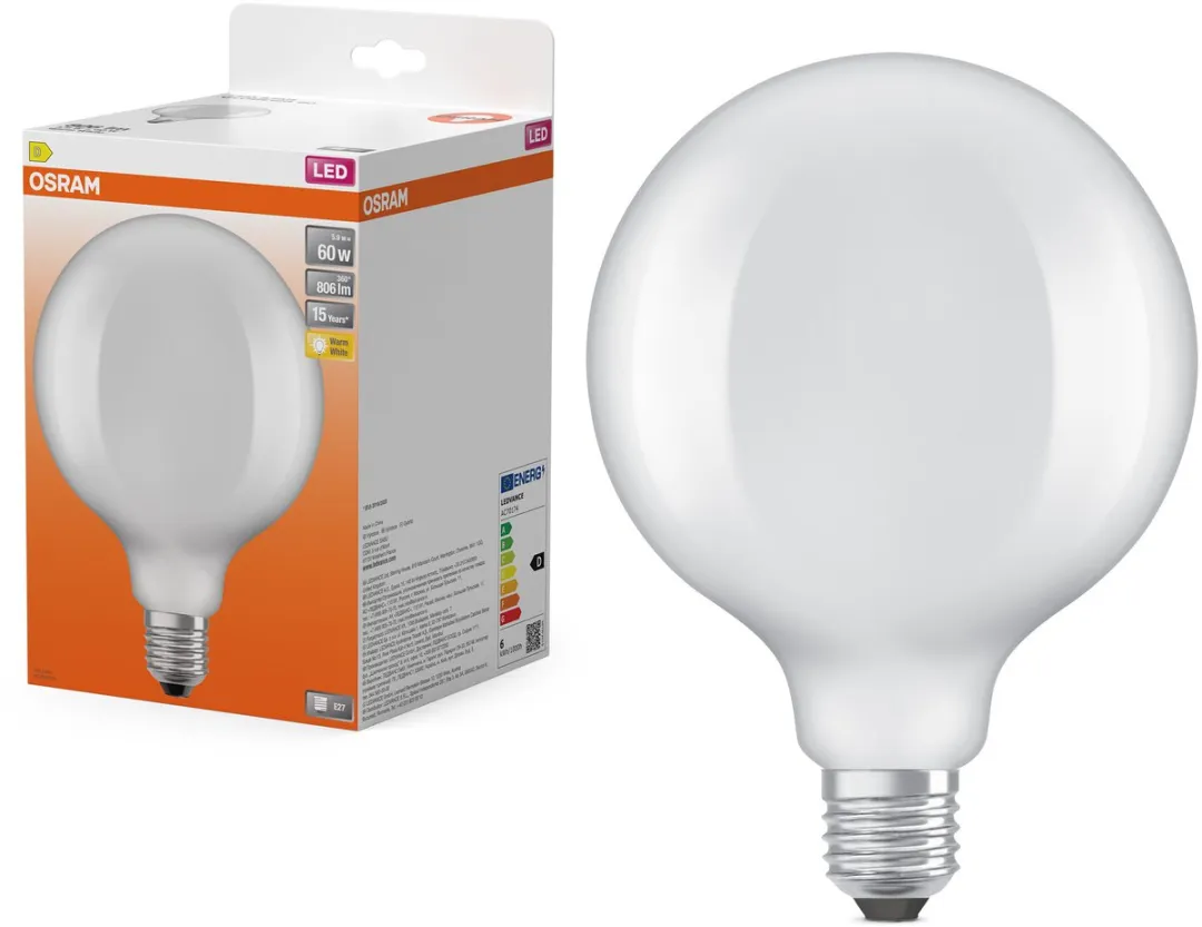 Osram LED Star Globe G125 60 Filament - 5,9W 2700K Mat - 806lm