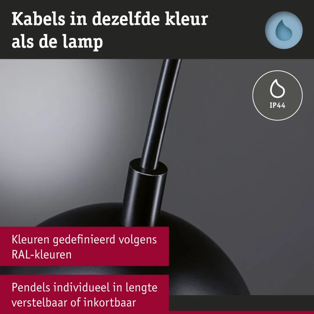 Paulmann Shima LED-hanglamp GU10 10W - Zwart mat