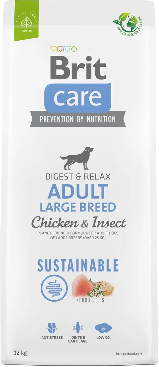 Brit Care Sustainable Adult Large Breed Hond 3kg