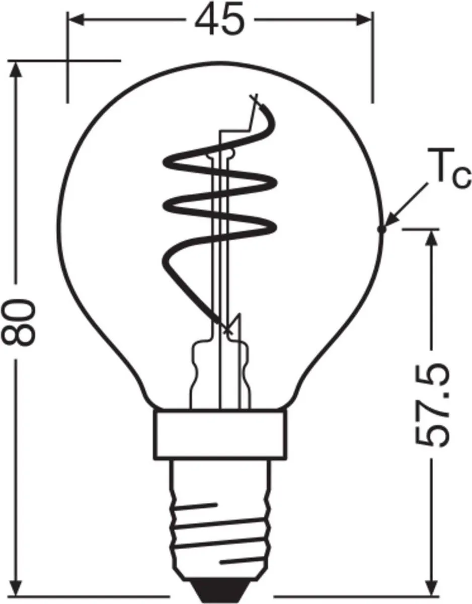 Osram Vintage 1906 LED Classic Slim E14 Peer Goud 4.9W - afbeelding 6 van 6