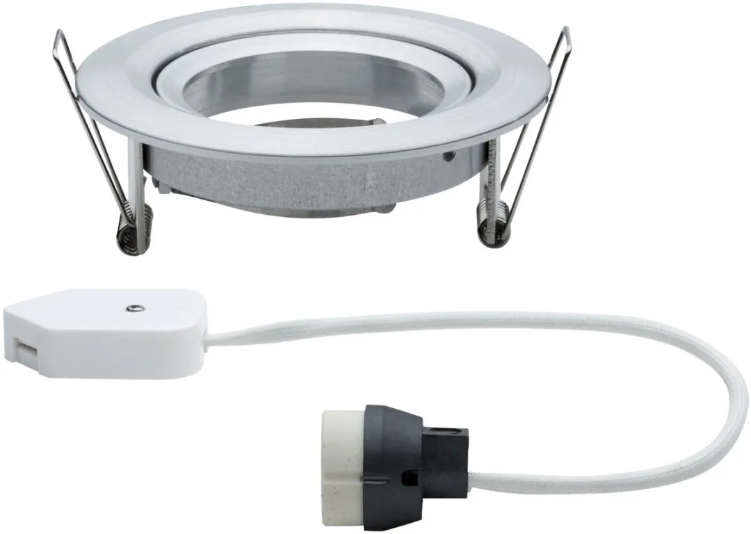 Paulmann Nova Inbouwlamp 84mm GU10 35W - Zwenkbaar 50° - Alu gedraaid