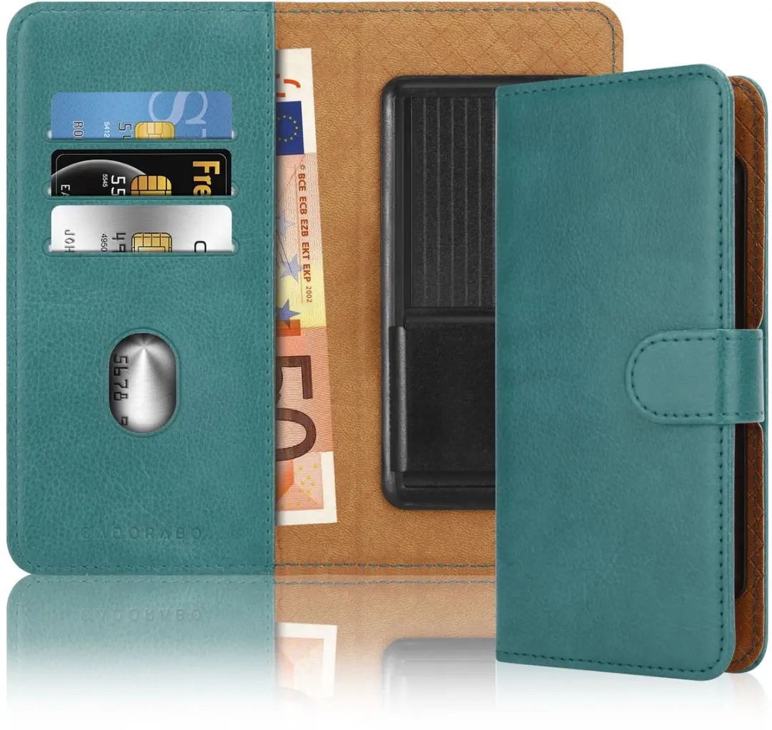 Hoesje geschikt voor ZTE ZMAX 2 in TURKOOIS met kaartslot, 360 graden beschermho
