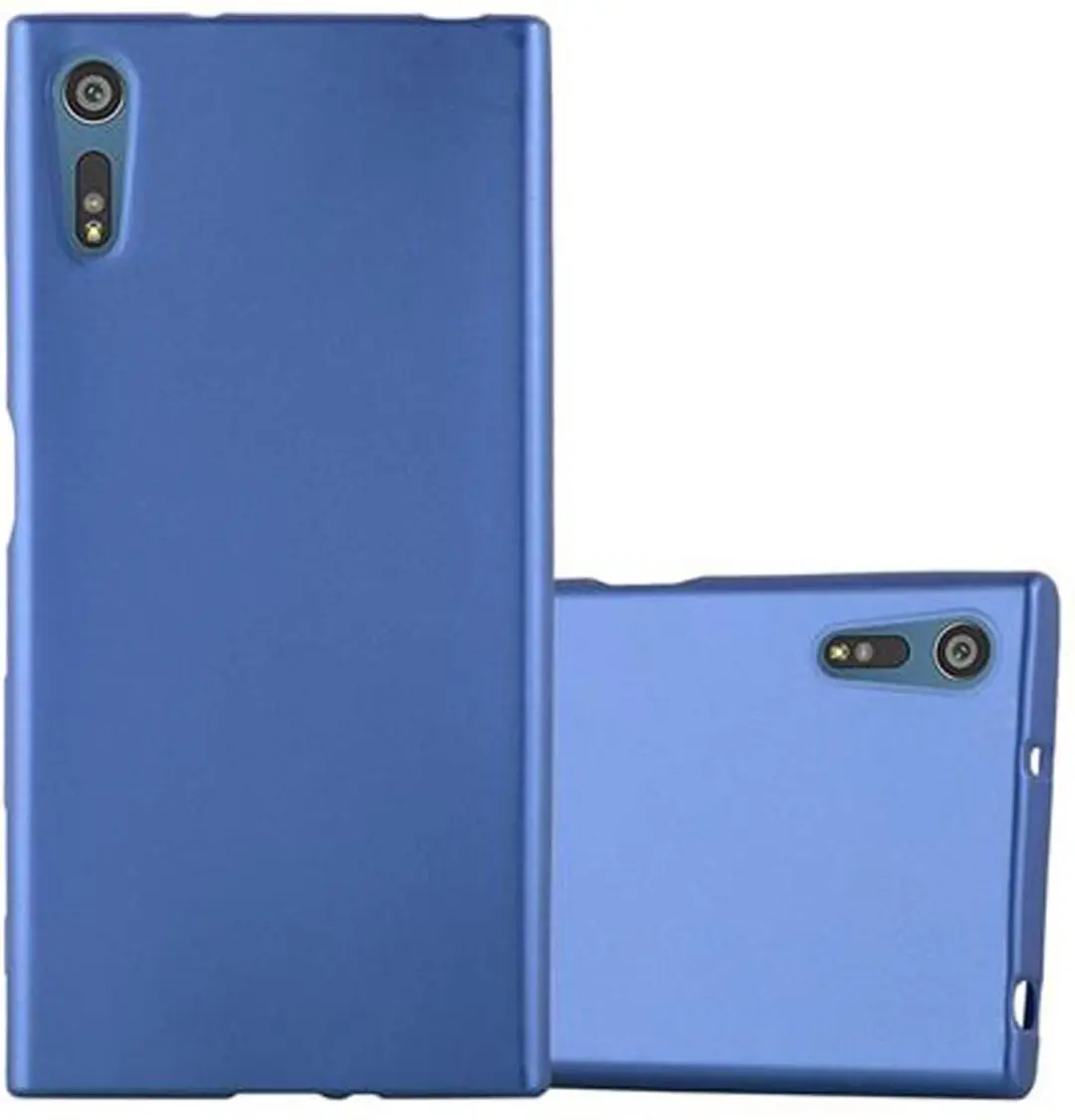 Cadorabo Hoesje geschikt voor Sony Xperia XZ / XZs in METAAL BLAUW