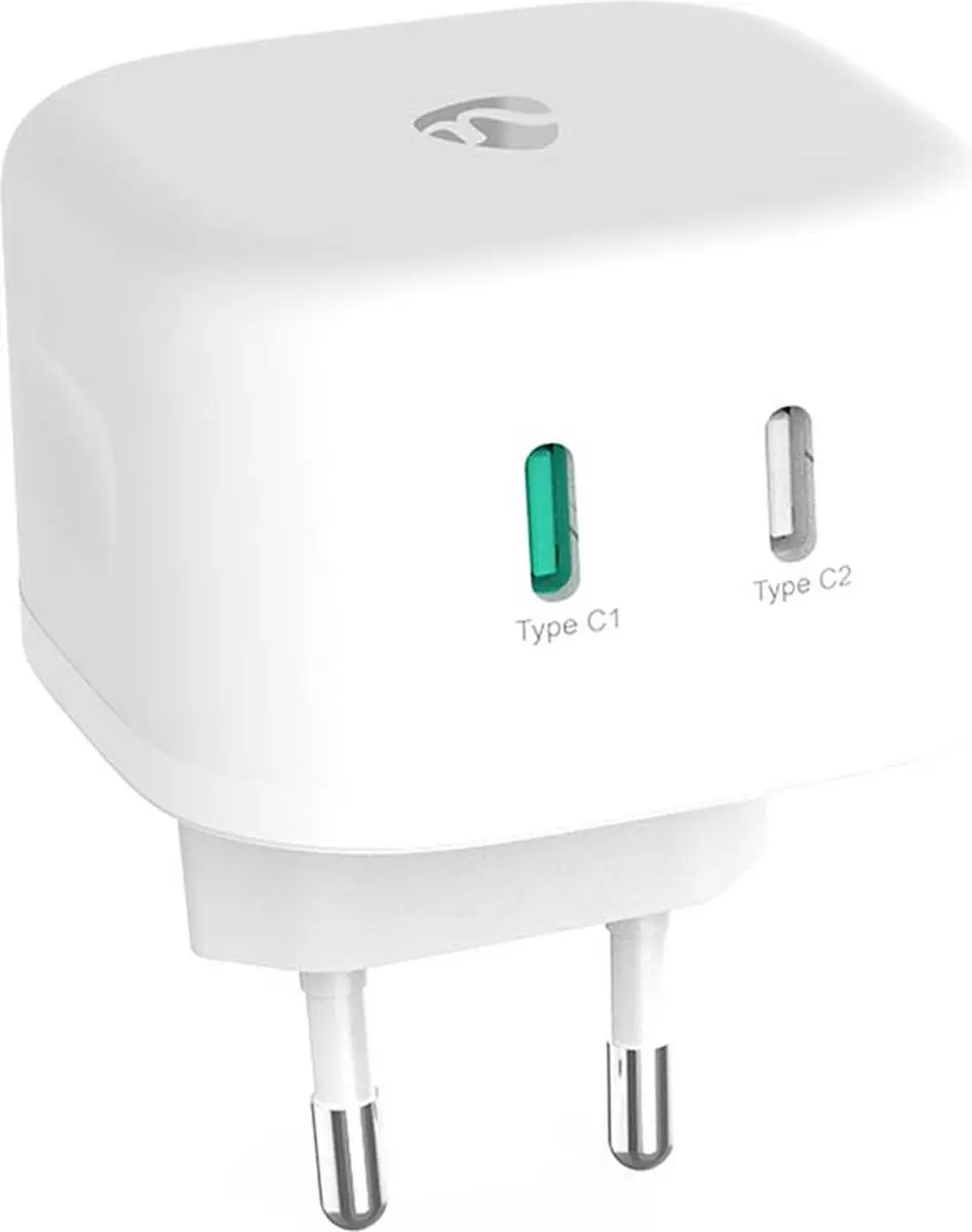 Nedis WCGPD45W100WT Oplader 45W GaN 2x USB-C