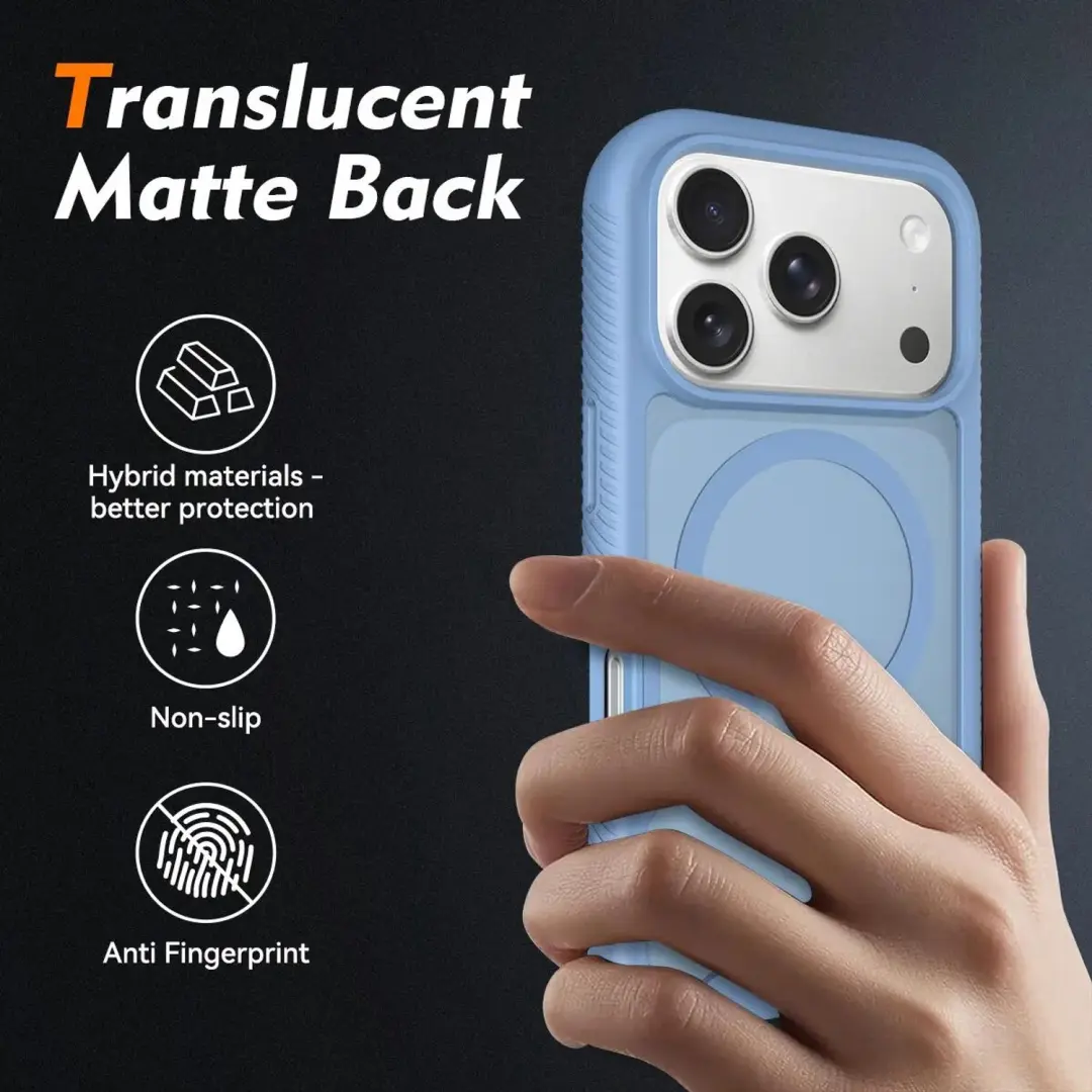Hoesje iPhone 18 Pro met Screenprotector - Lichtblauw - afbeelding 6 van 6