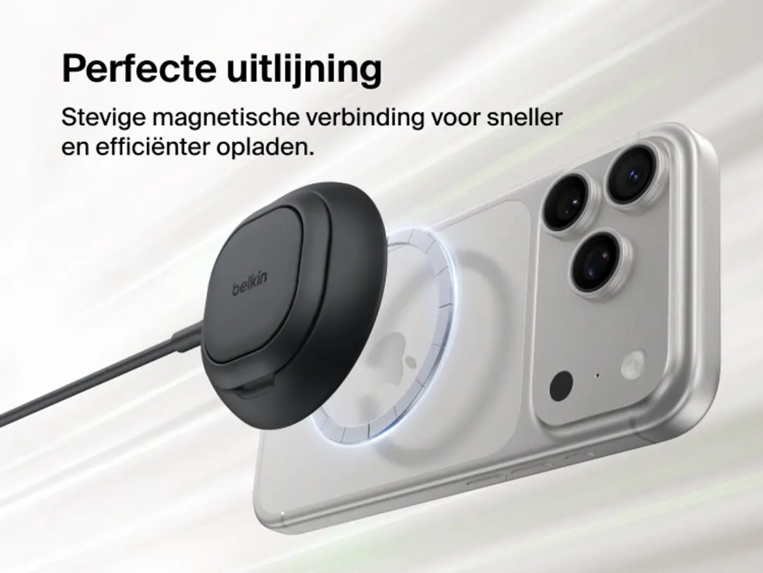 Belkin UltraCharge WIA013HQBK Qi2 Draadloze Oplader - Zwart - afbeelding 6 van 6