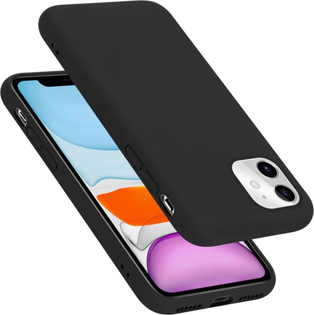 Cadorabo Hoesje geschikt voor Apple iPhone 11 in LIQUID ZWART