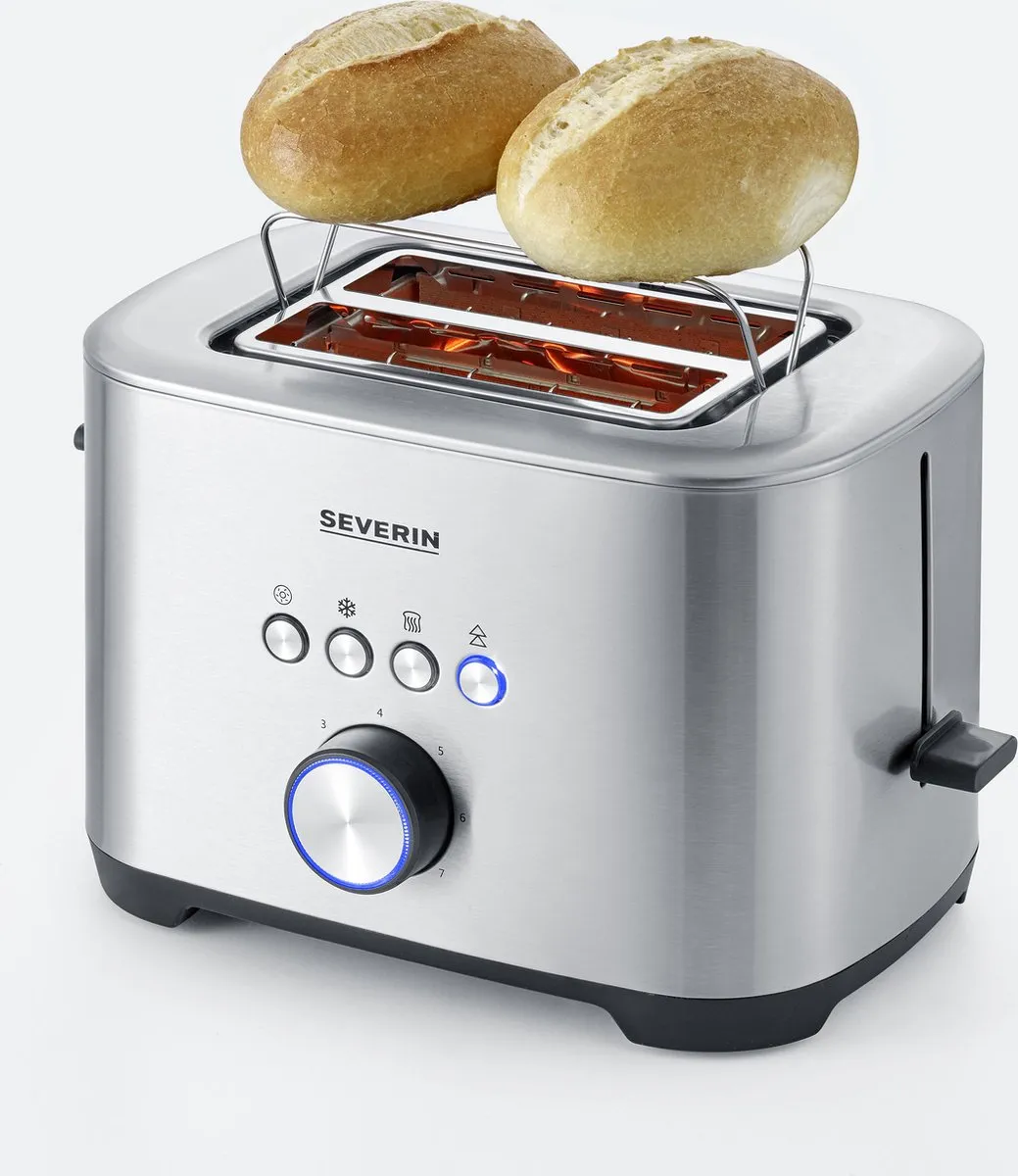 Severin AT2620 Broodrooster 2 Sneden 800W - Zwart/RVS - afbeelding 6 van 6