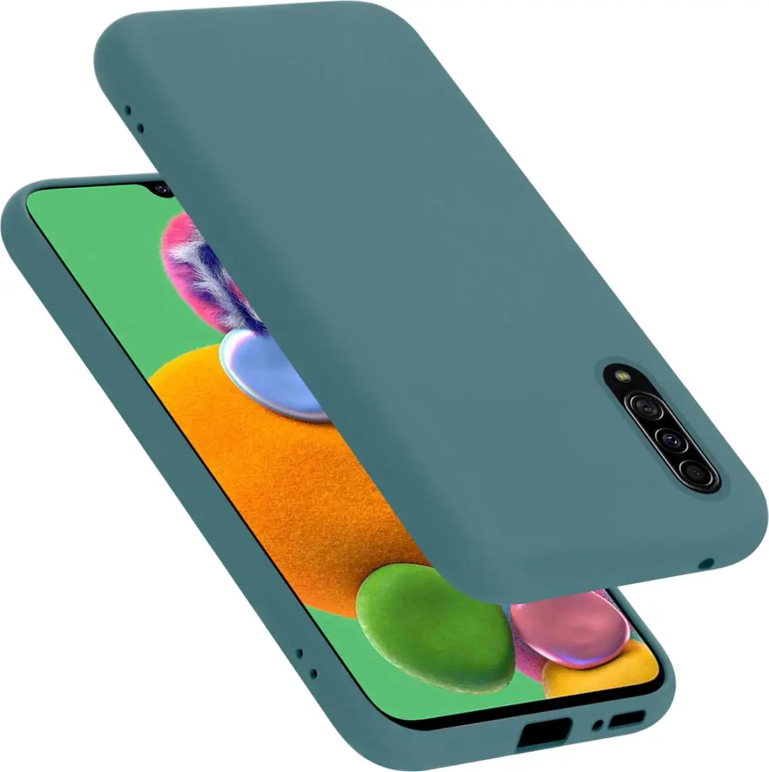 Cadorabo Hoesje geschikt voor Samsung Galaxy A90 5G in LIQUID GROEN - Beschermhoes gemaakt van flexibel TPU silicone Case Cover