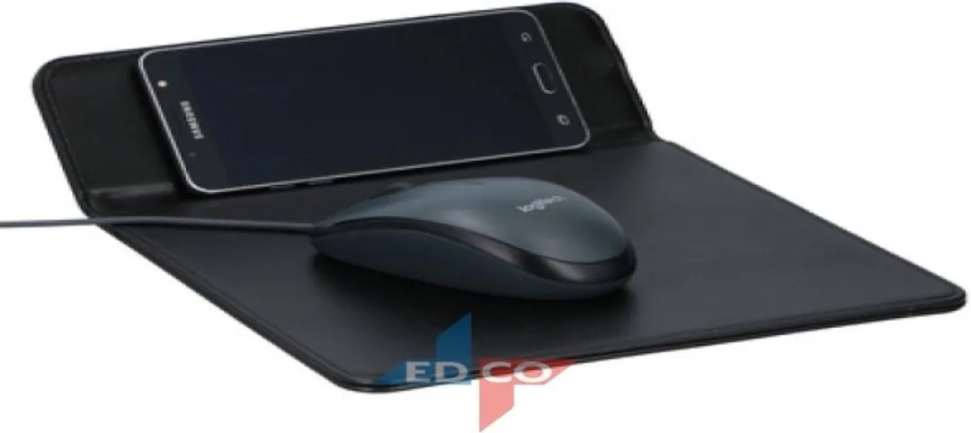 Grundig Draadloos Oplaadbaar Mousepad 3-in-1 - Zwart