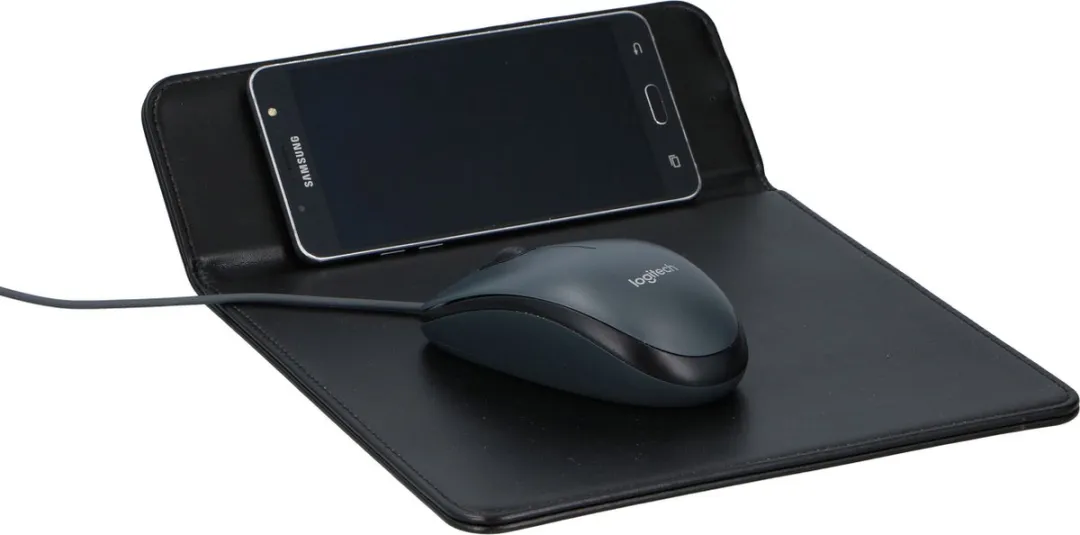 Grundig Draadloos Oplaadbaar Mousepad 3-in-1 - Zwart