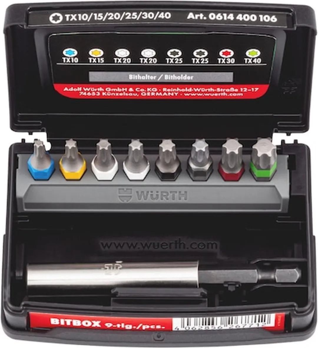 Würth Bitbox T20 - 9-delig