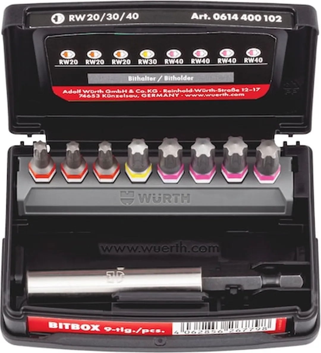 Würth Bitbox T20 - 9-delig